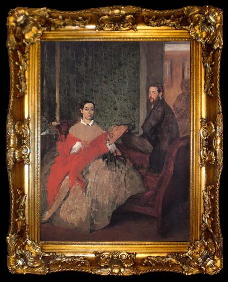 framed  Edgar Degas M.et M Edmond Morbilli, ta009-2